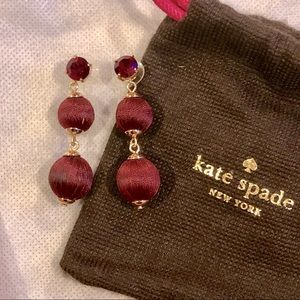 Kate Spade Burgundy Earrings